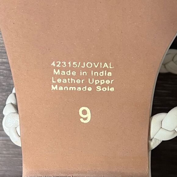 Diba True Jo Vial Leather Braided Sandal in Off White, Size 9. New in Box! - Picture 15 of 16